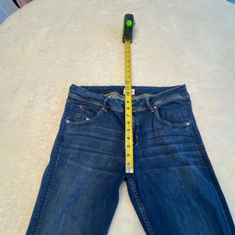 Hudson Women's Collin Mid Rise‎ Skinny Jeans Flap Pockets Size 31